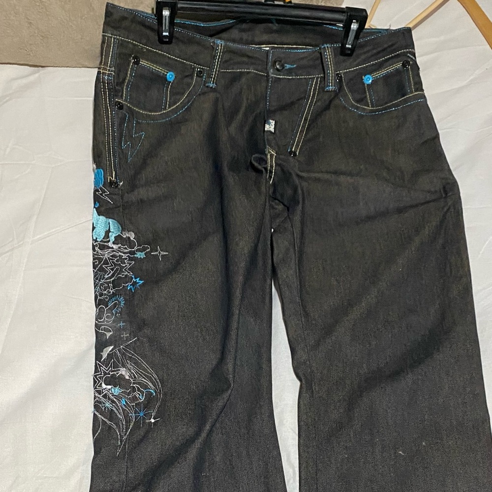 Black and blue Jean
